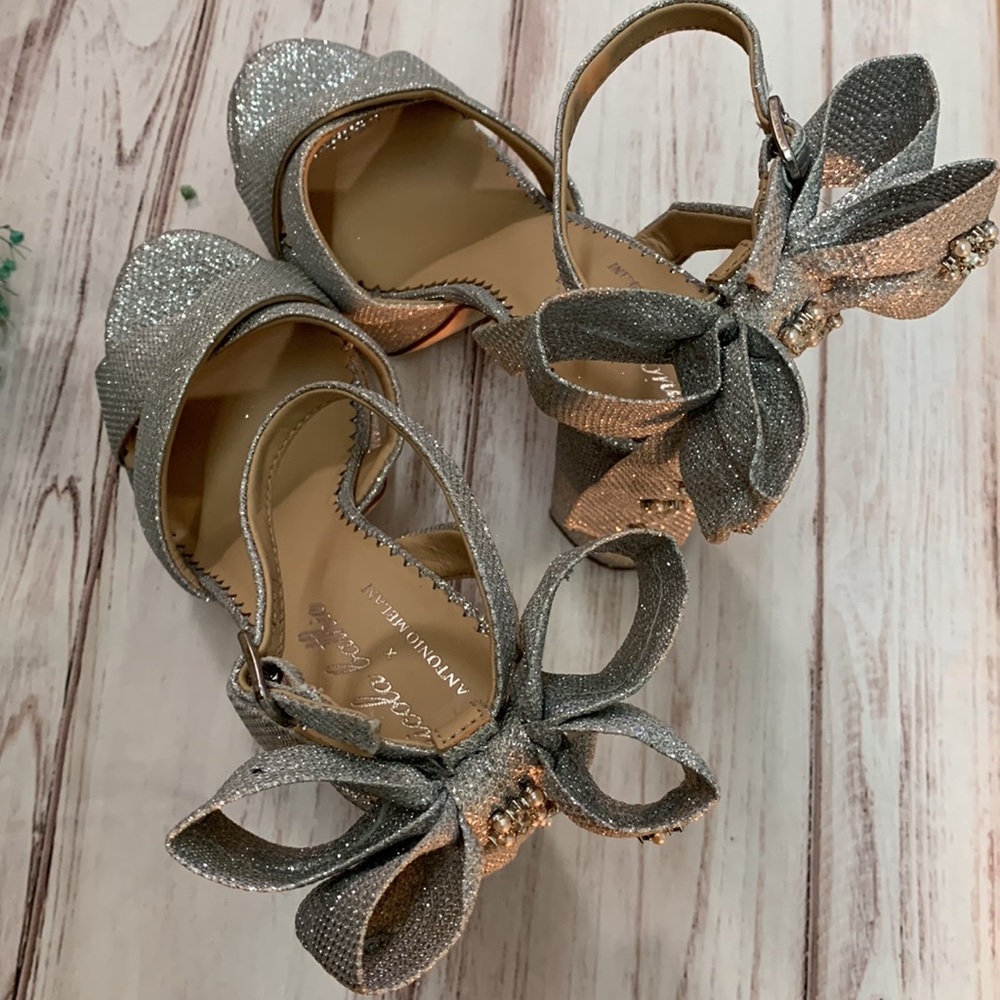 ANTONIO MELANI x Nicola Bathie Lila Bow Detail Platform Dress Sandals - Picture 5 of 13